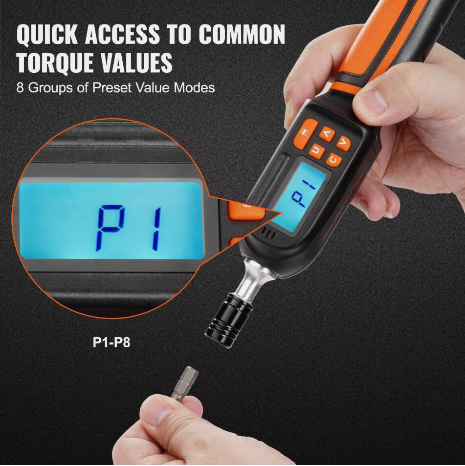 Premium Digital Torque Screwdriver 1/4" Range 2.65-70.67in/lb w/ 0.01N.m Increment AU