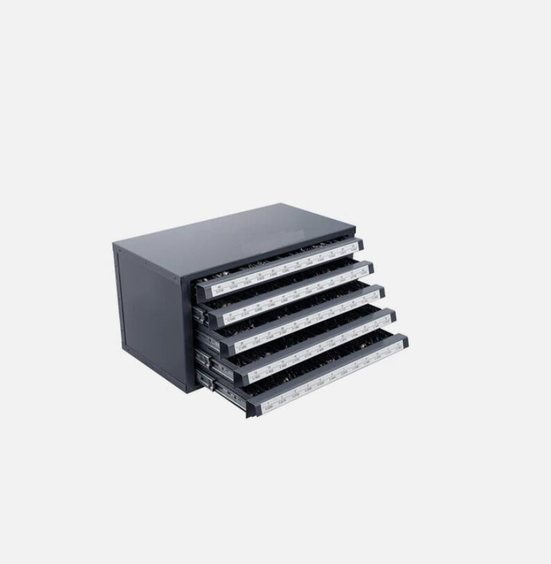 Heavy Duty Five-Drawer Drill Bit Dispenser Organizer Cabinet for #1 to #60 Stackable