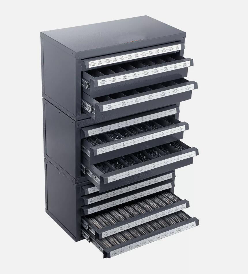 Heavy Duty Three-Drawer Five-Drawer Drill Bit Dispenser Organizer Cabinet 3 Pieces