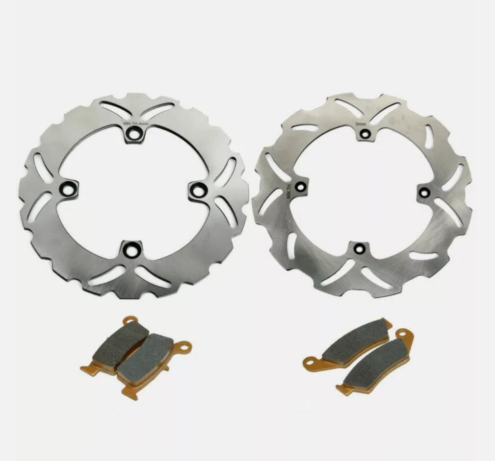 Premium Front Rear Brake Disc Rotors Pads for Honda XR250R XR400R 96-04 XR600R 93-00