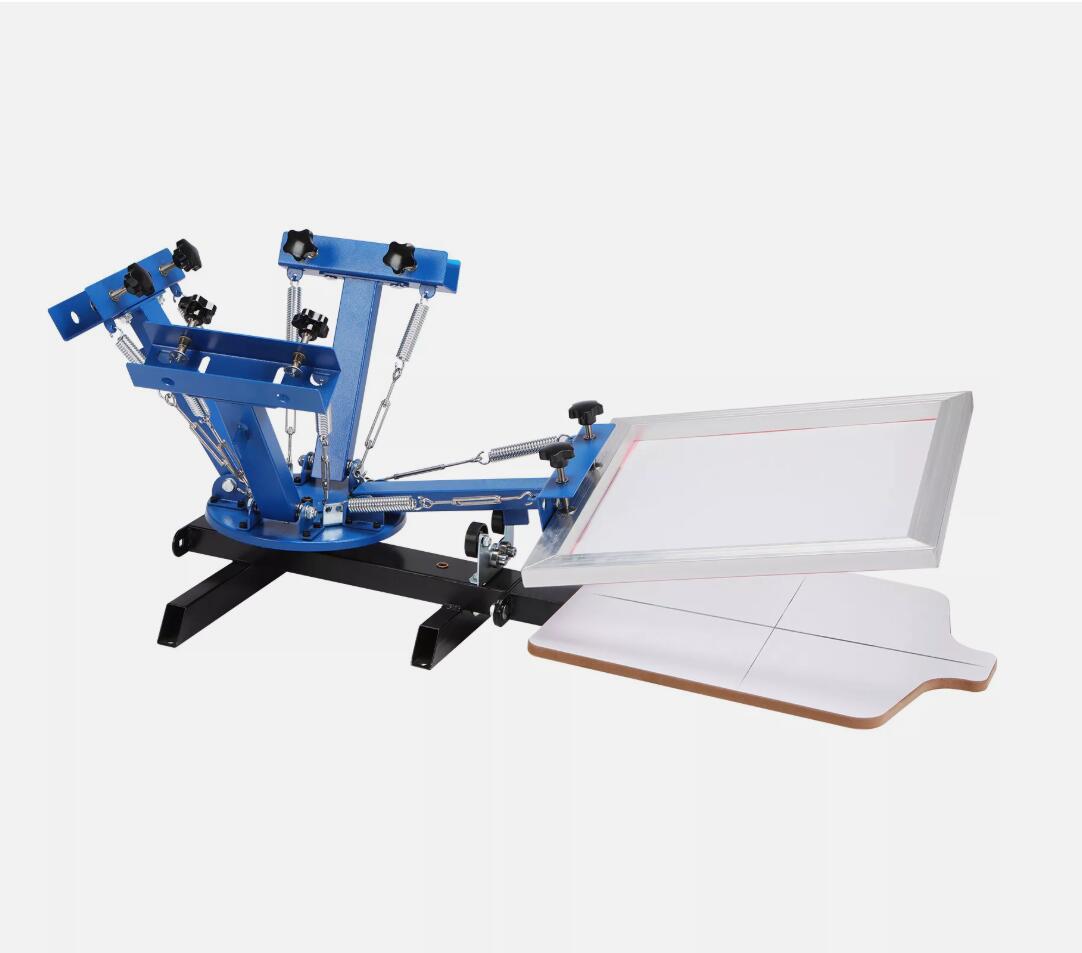 High-quality 4 Color 1 Station Silk Screening Screenprint Press Screen Printing Machine AU