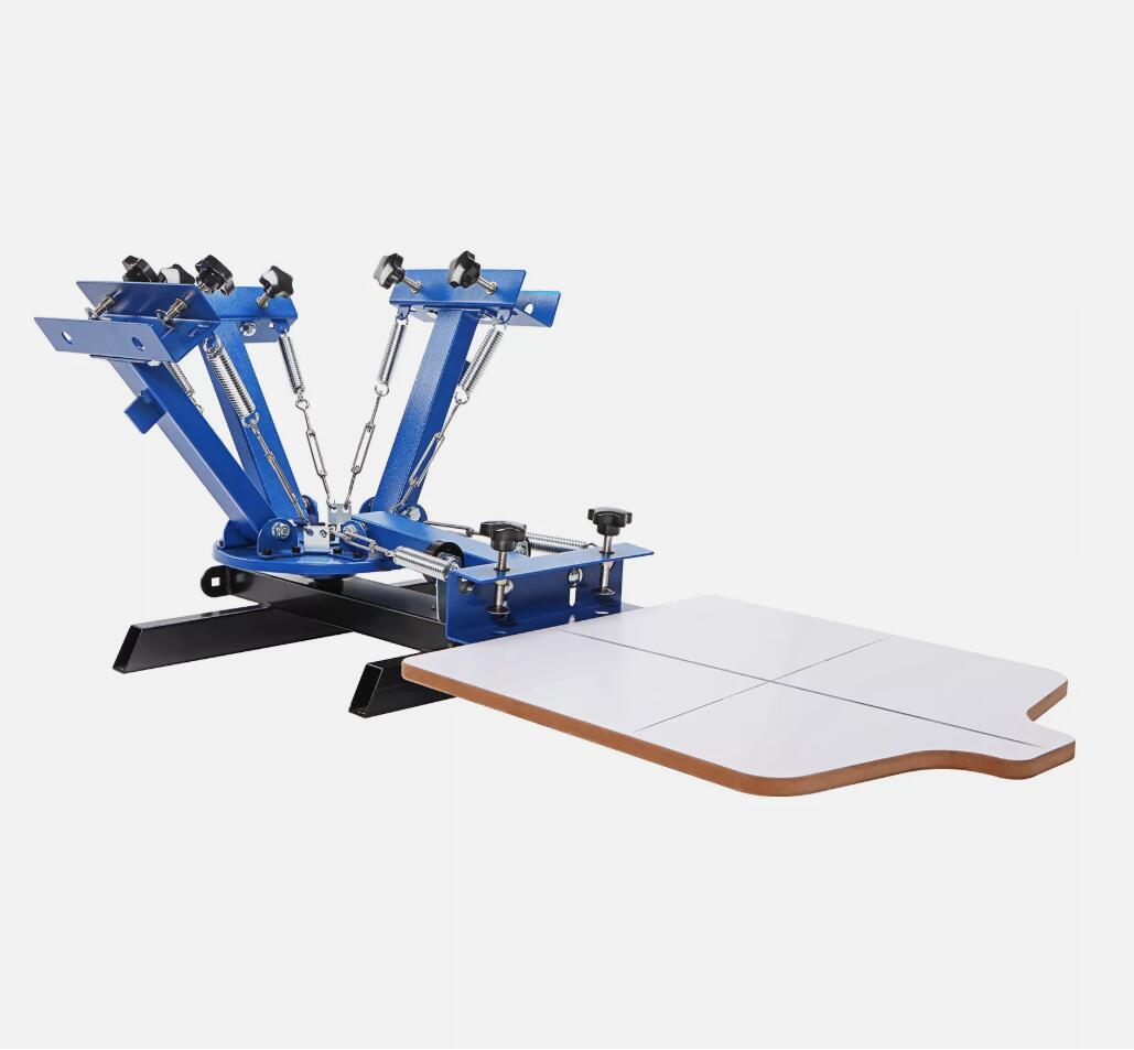 High-quality 4 Color 1 Station Silk Screening Screenprint Press Screen Printing Machine AU