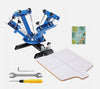 High-quality 4 Color 1 Station Silk Screening Screenprint Press Screen Printing Machine AU