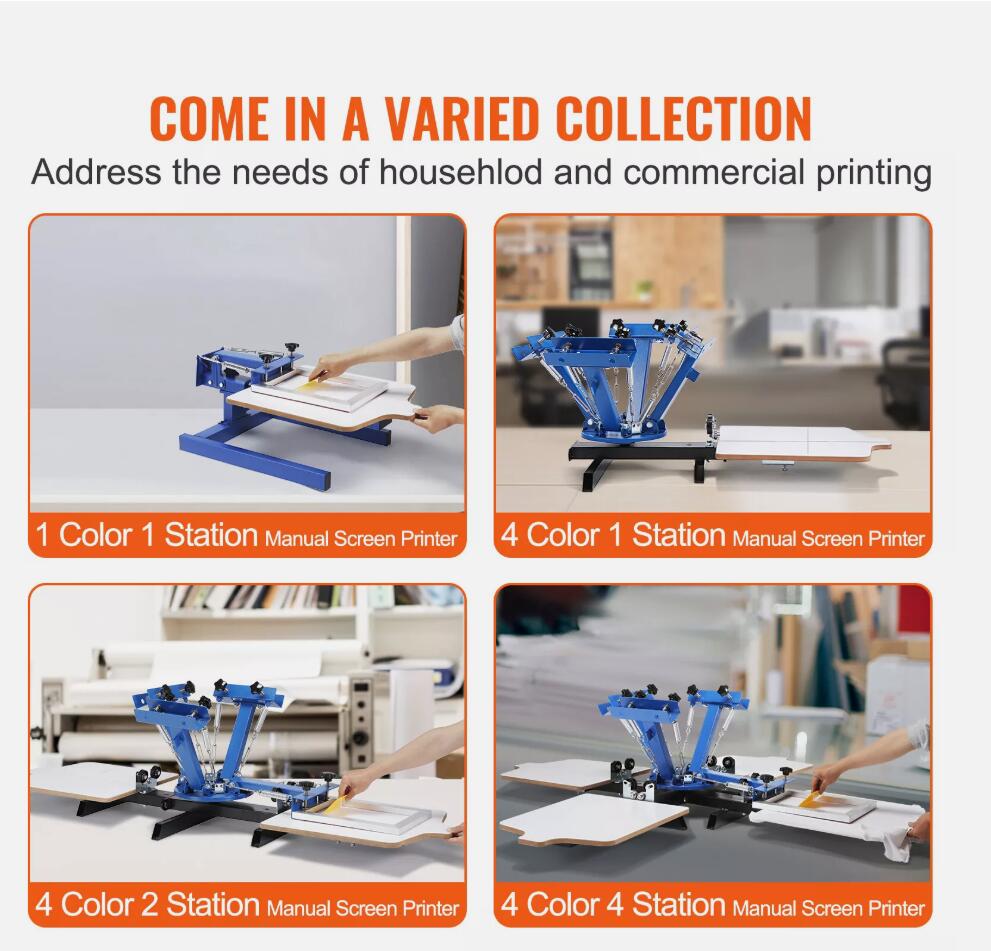 High-quality 1 Color 1 Station Silk Screening Screenprint Press Screen Printing Machine