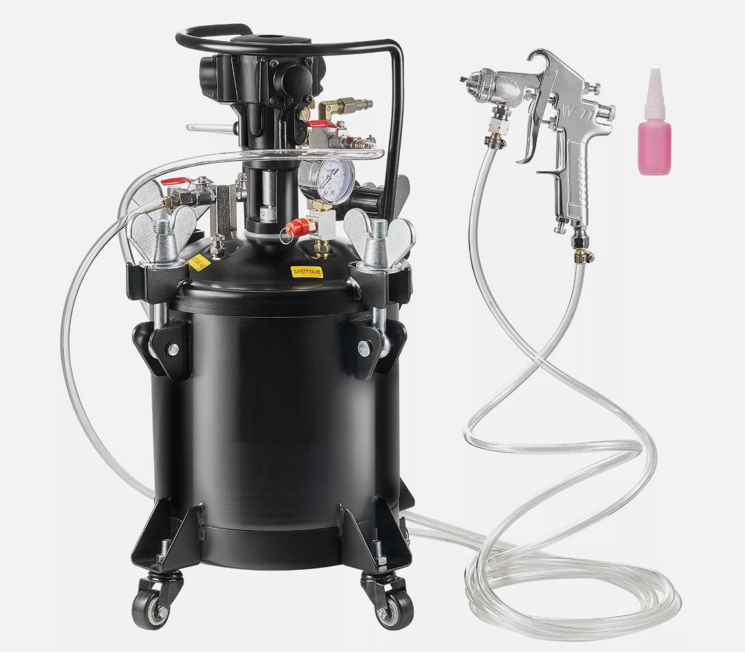 Heavy Duty 10 L/2.5 gal Spray Paint Pressure Pot Tank Fully Automatic Stirring 70 psi AU
