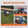 High Quality Suction Hose Kit for Water Pump 2 in x 20 ft Green Plus 50 ft Blue Hoses AU