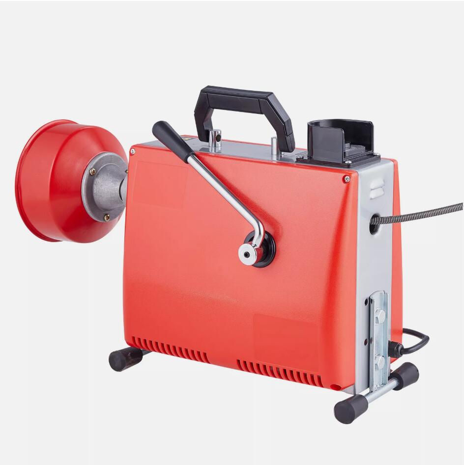 Premium 250W 66FT x 5/8" Drain Cleaner Machine Sewer Snake Auger Manual Feed AU