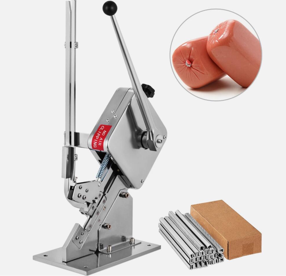 Heavy Duty Manual U-shape Sausage Clipper Clipping Machine With 8000pcs Clips AU