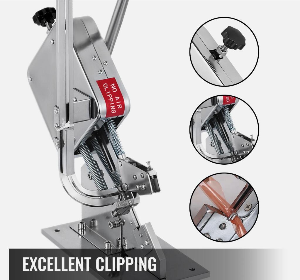 Heavy Duty Manual U-shape Sausage Clipper Clipping Machine With 8000pcs Clips AU
