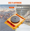 Heavy Duty 6 Ton Machinery Mover Dolly Machine Moving Skate Cargo Trolley 4 PU Wheels