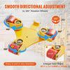3T Heavy Duty Machinery Mover Dolly Machine Moving Skate With Handle & Swivel PU Wheels