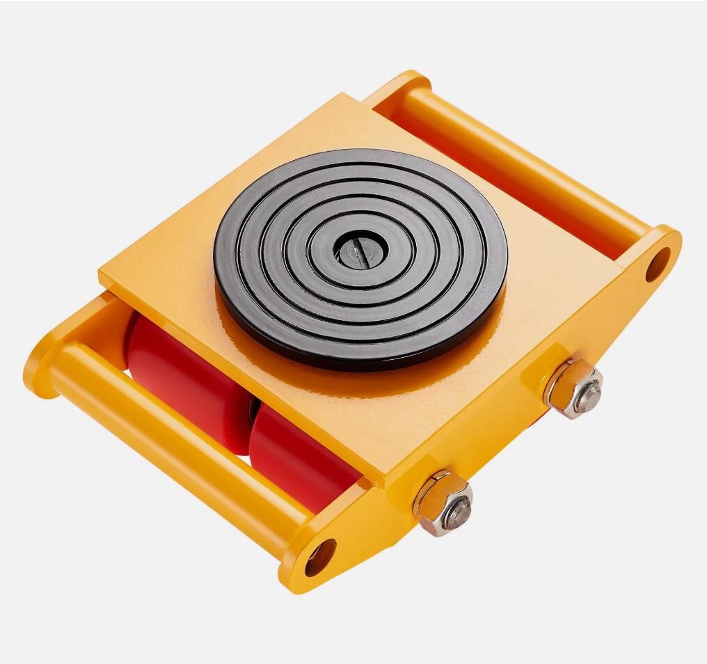 4PCS Heavy Duty 8T Machinery Mover Dolly Machine Moving Skate Cargo Trolley PU Wheels
