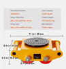 4PCS Heavy Duty 8T Machinery Mover Dolly Machine Moving Skate Cargo Trolley PU Wheels