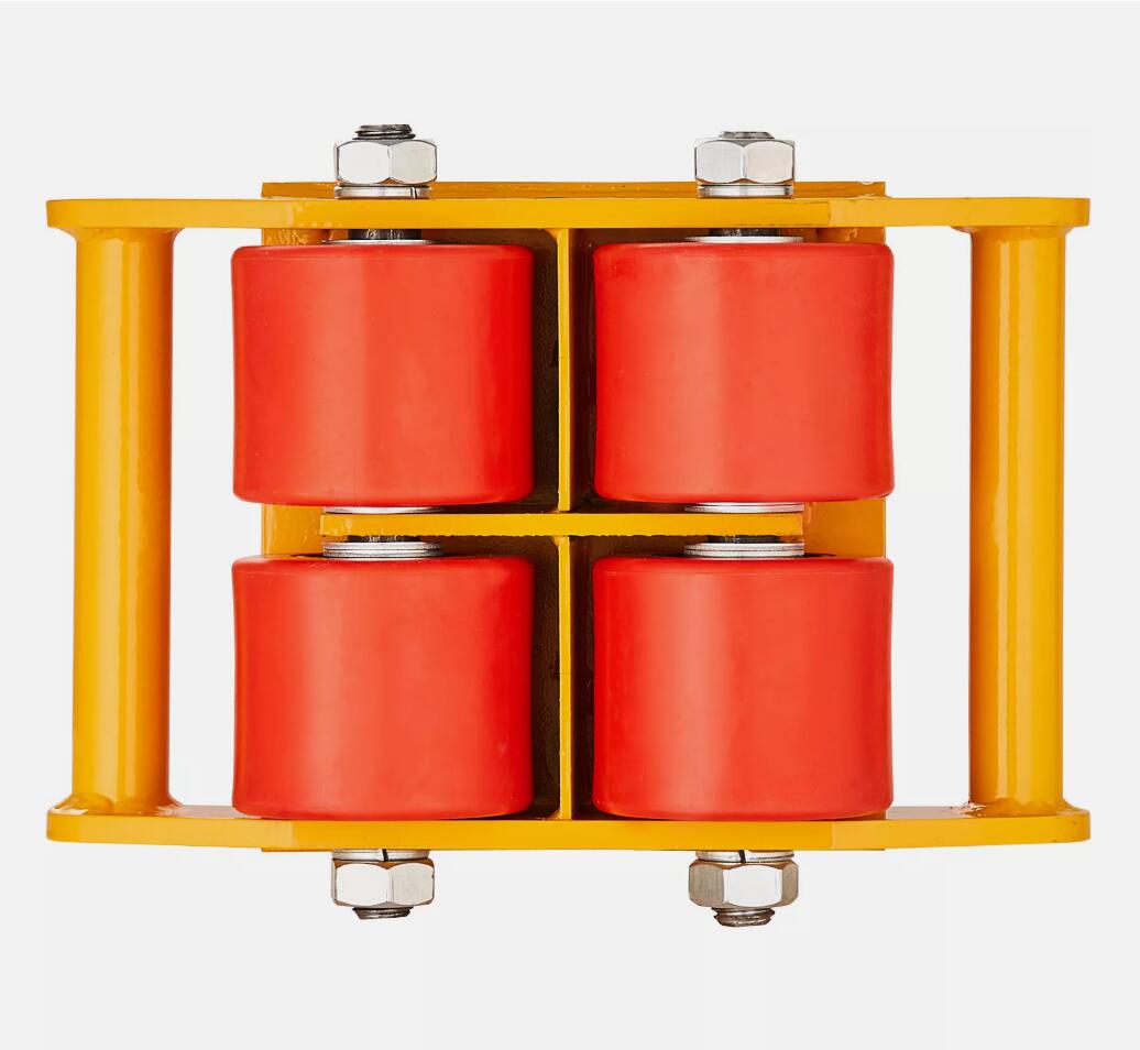 4PCS Heavy Duty 8T Machinery Mover Dolly Machine Moving Skate Cargo Trolley PU Wheels