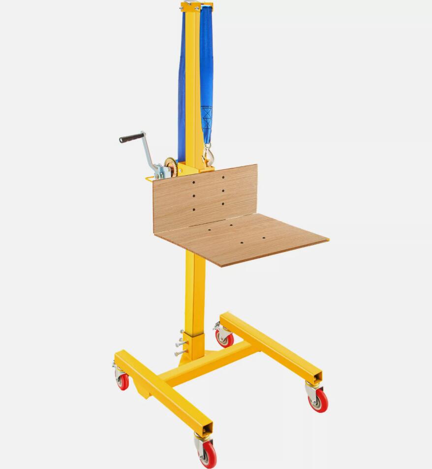Adjustable Premium 331 lbs Capacity Lift Manual Winch Stacker Material Lift 72" Max Height AU