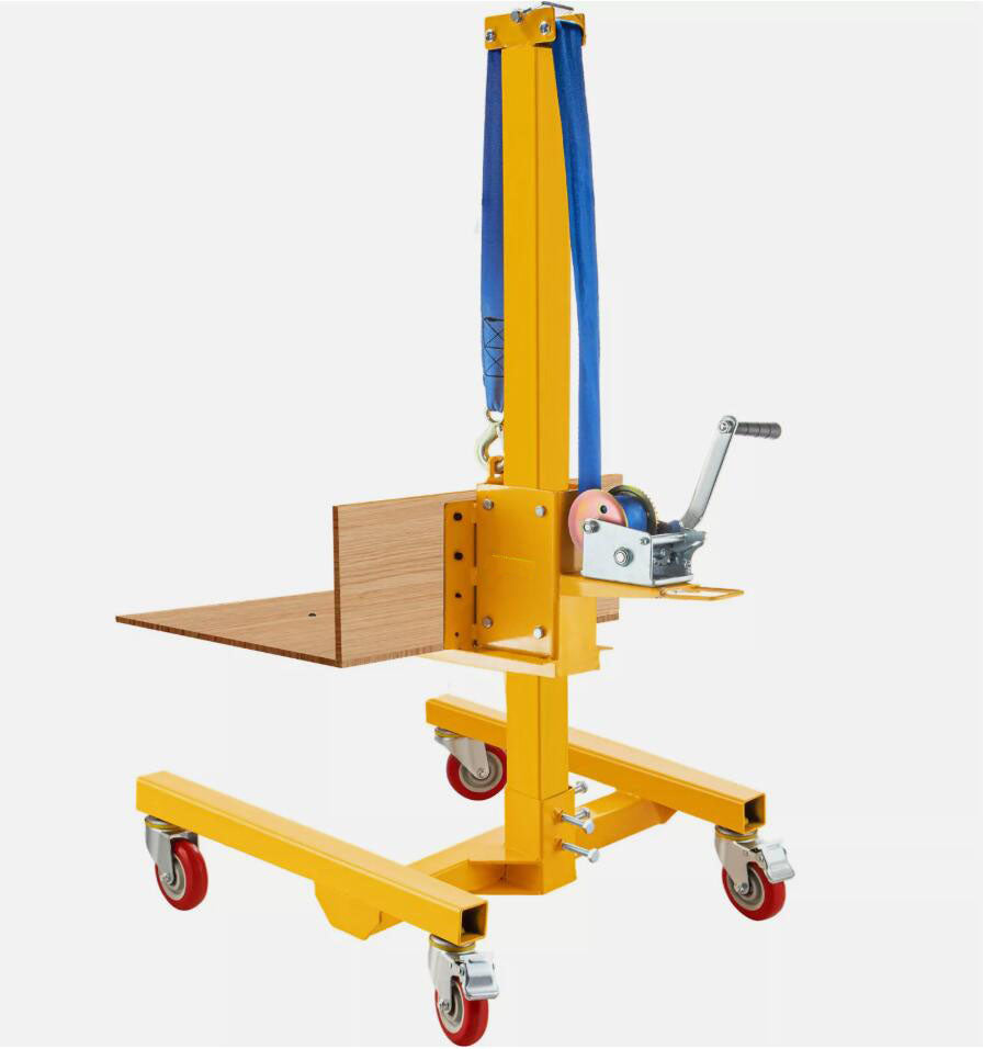 Adjustable Premium 331 lbs Capacity Lift Manual Winch Stacker Material Lift 72" Max Height AU