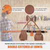 Genuine Leather Adjustable Tool Belt with Suspenders Carpenter Tool Pouch