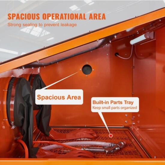 Heavy Duty 60 Gallon Sand Blasting Cabinet with Stand with Blasting Gun And 4 Nozzles AU