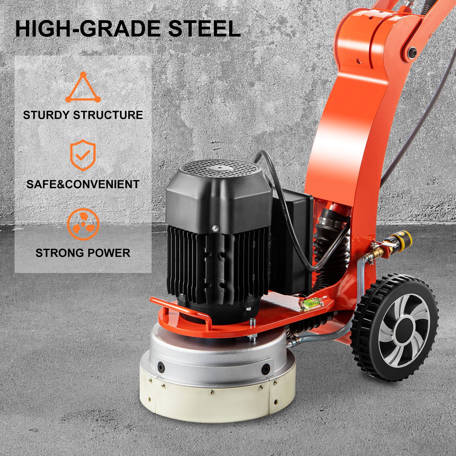 25.4cm 3.0HP Concrete Floor Grinder Walk-Behind Polisher