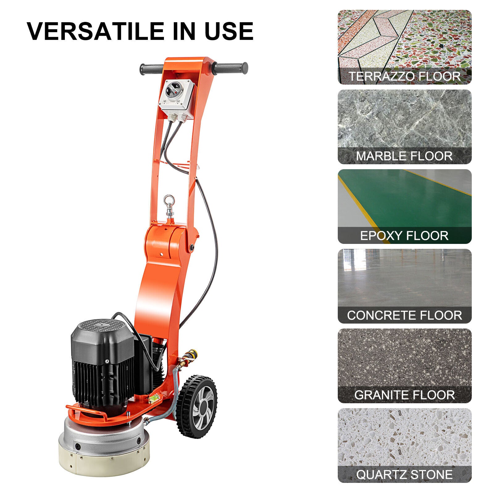 25.4cm 3.0HP Concrete Floor Grinder Walk-Behind Polisher