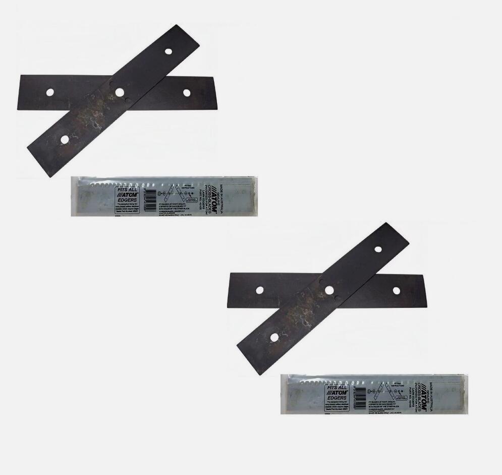 2 Set Of Genuine Atom Edger Blade Sets Red and Green Petrol Edgers 43105 43089
