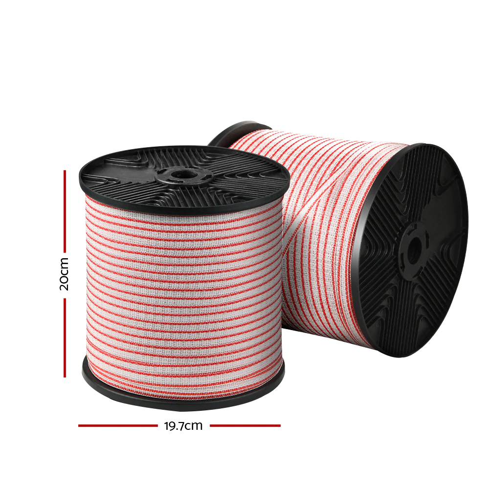 Poly Tape 400M X 12MM Electric Fence Wire + 25pcs pin lock inslator