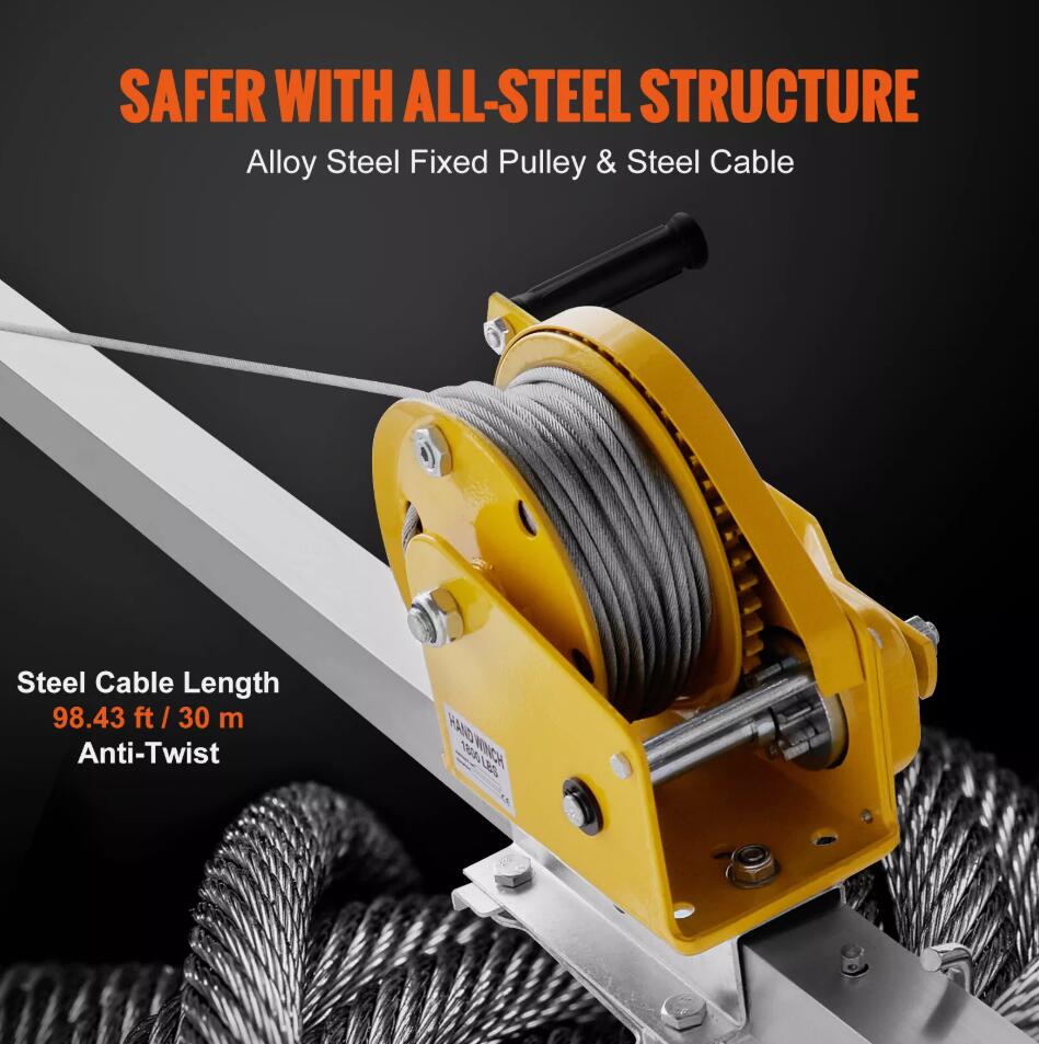 1800 lbs Heavy Duty Confined Space Tripod Kit Rescue Tripod Fall Arrest With Adjustable Legs