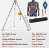 1800 lbs Heavy Duty Confined Space Tripod Kit Rescue Tripod Fall Arrest With Adjustable Legs