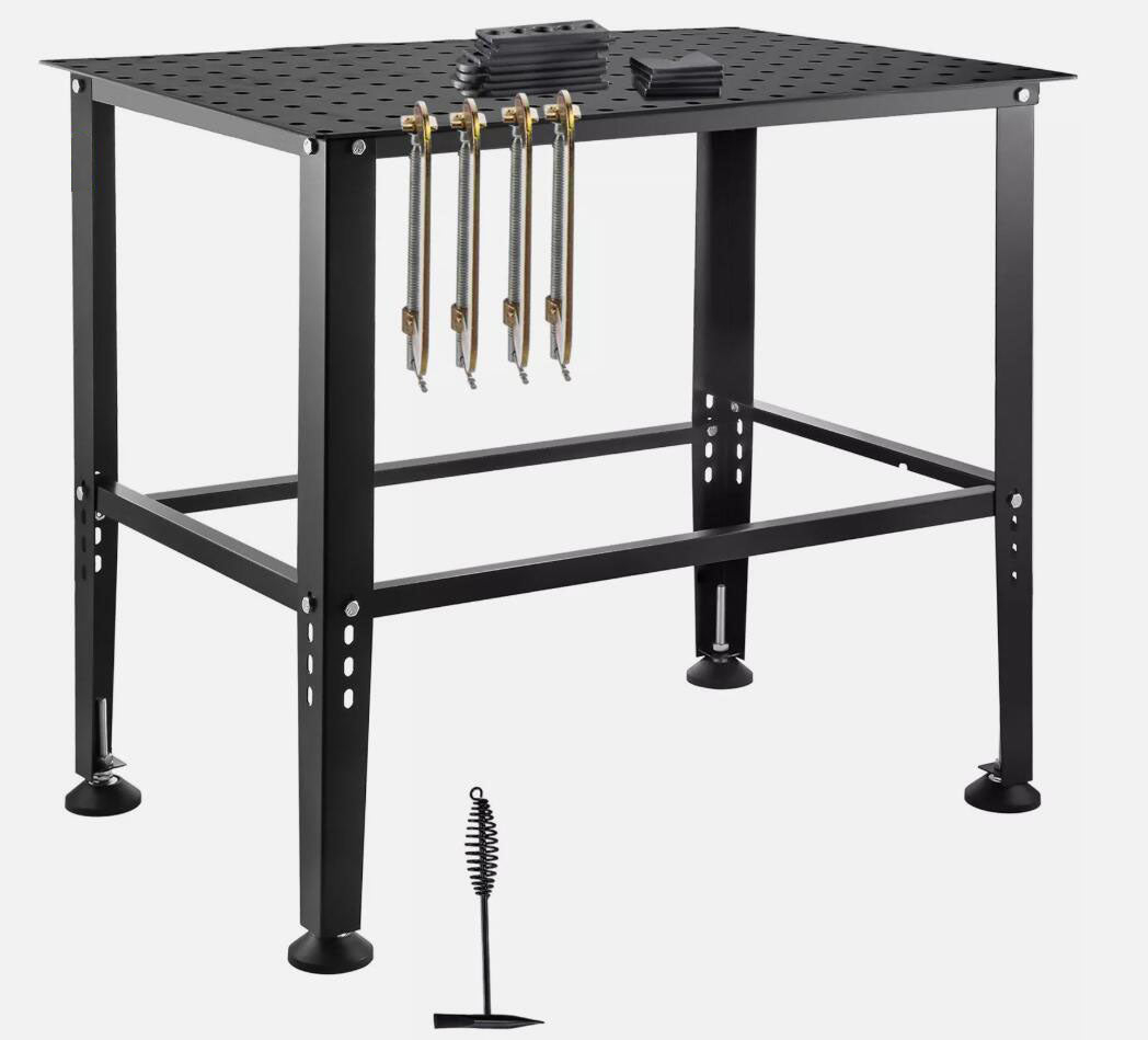 Strong 36" x 24" Welding Table Stable Welding Workbench Table with Fixture Holes 800LBS