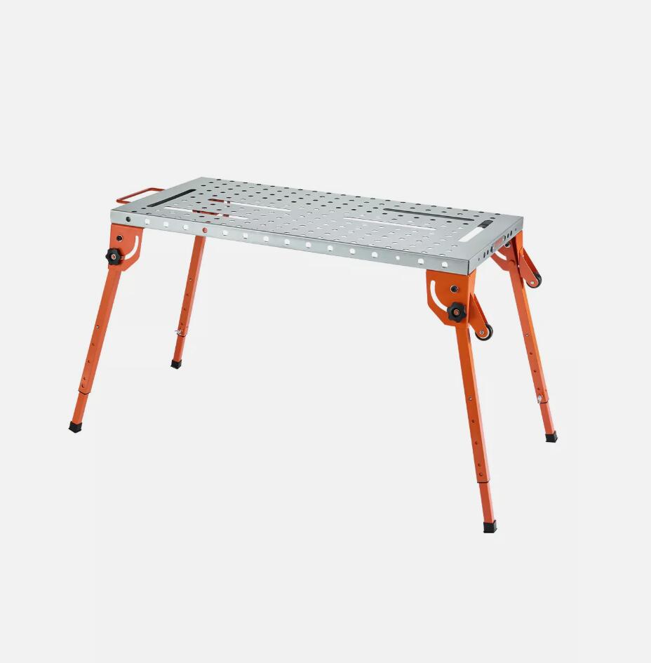 44" x 21" Adjustable Height Welding Table 500LBS Folding Workbench with 4-Level  AU