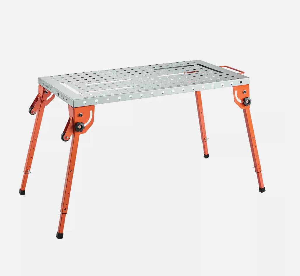 44" x 21" Adjustable Height Welding Table 500LBS Folding Workbench with 4-Level  AU