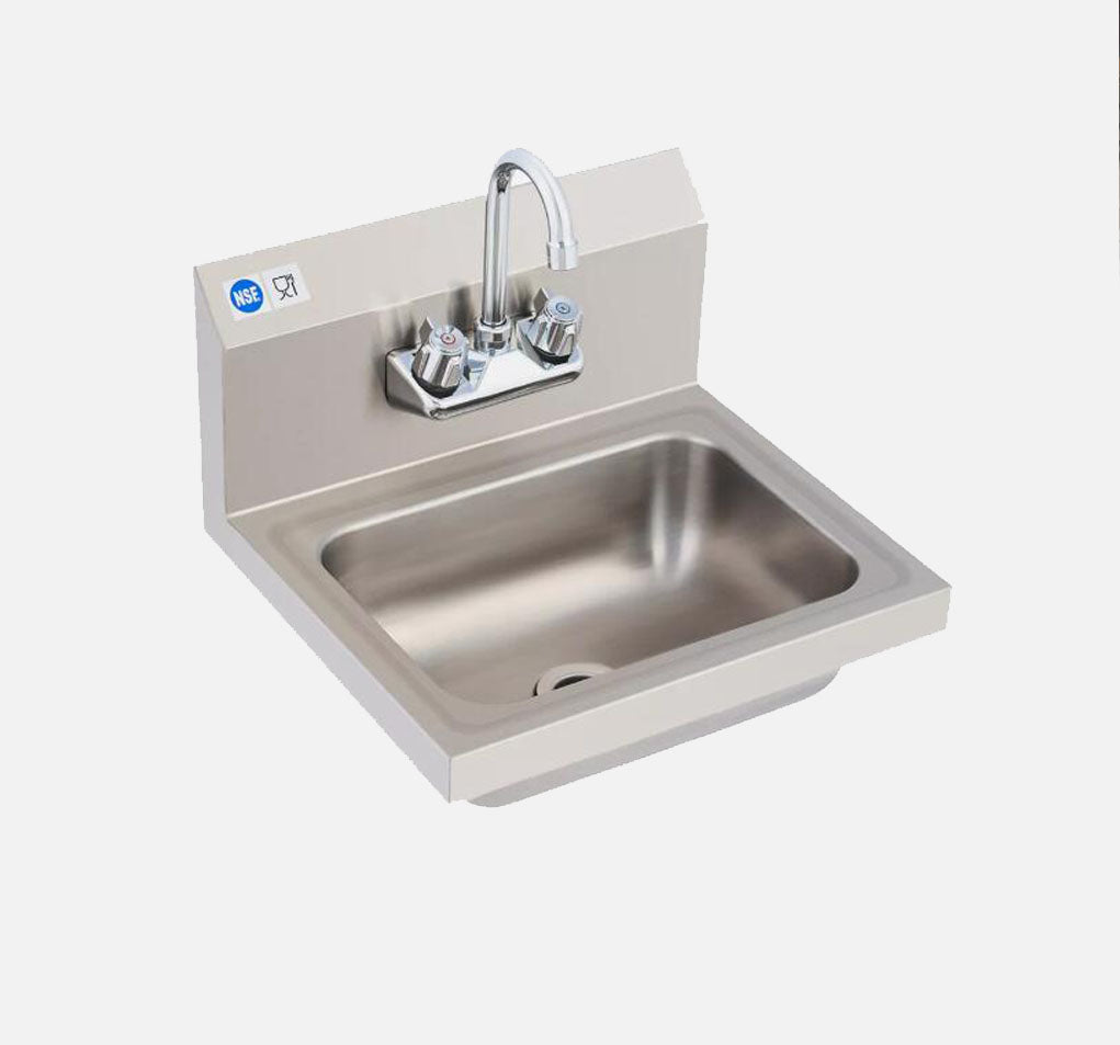 Heavy Duty 17" Stainless Steel Commercial Hand Wash Sink Wall Mount Basin NSF AU