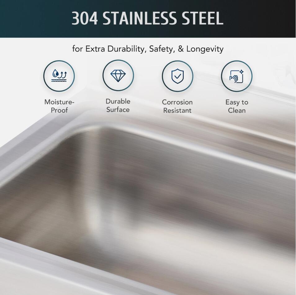 Heavy Duty 17" Stainless Steel Commercial Hand Wash Sink Wall Mount Basin NSF AU