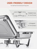 Premium 4 Pack 9L Stainless Steel Chafer Chafing Dish Set Bain Marie Food Warmer AU