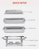Premium 4 Pack 9L Stainless Steel Chafer Chafing Dish Set Bain Marie Food Warmer AU