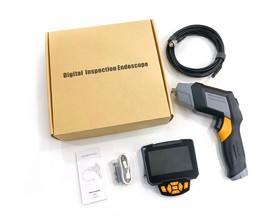 4.3" IPS Screen Handheld Dual-Lens Endoscope 8mm Pipe Inspection Camera Borescope