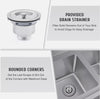 Heavy Duty Stainless Steel Commercial Sink Utility & Prep 3 Compartments Backsplash AU