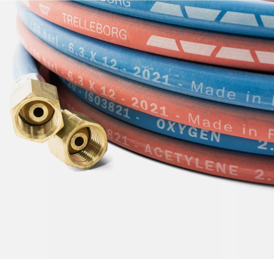 15 Metre Industrial Quality Oxy Acetylene Twin Hose 5/8 UNF Fittings AU