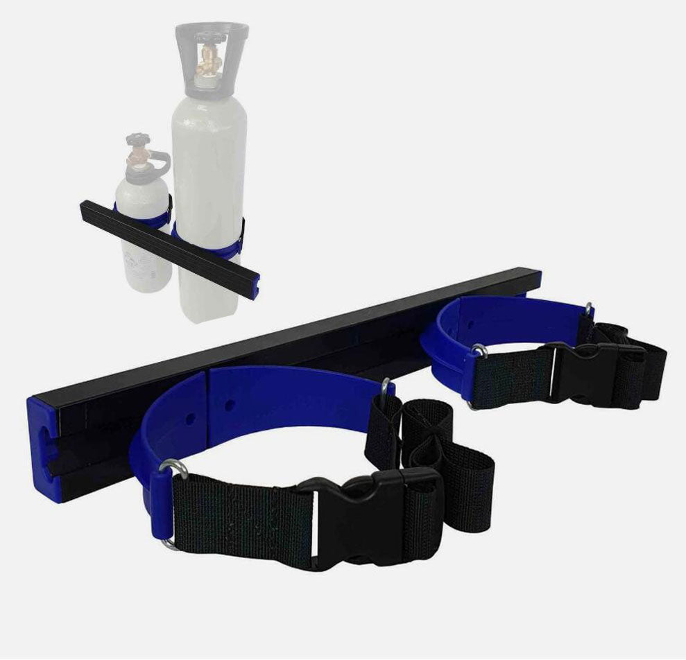 Premium Adjustable Gas Bottle Holder Restraint 400mm Track With 2 x 900mm Strap AU