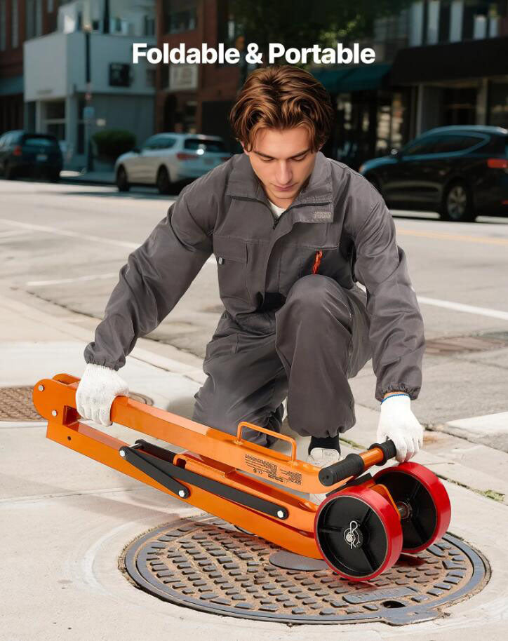 600 kg Adjustable Magnetic Lid Lifter Steel Dolly Heavy Duty Magnet Lift With Wheels AU