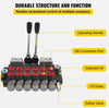 6 Spool Hydraulic Directional Control Valve Backhoe Double acting 11 GPM With G1/2 Port