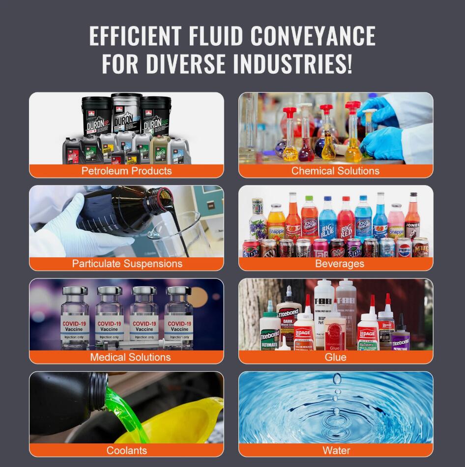 Leak-Proof 44 GPM Max 115 PSI Air Operated Double Diaphragm Pump Air Waste Oil Pump AU