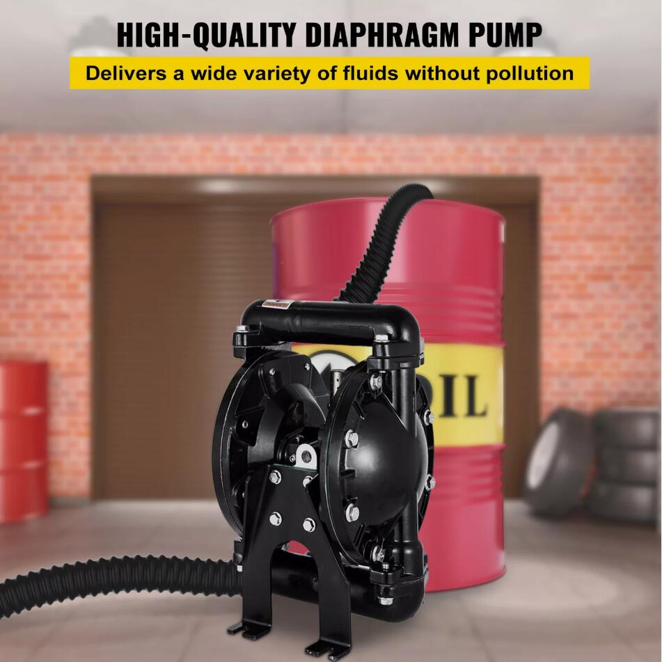 Heavy Duty Air-Operated Double Diaphragm Pump 1 inch Outlet 1/2in. Air Inlet 150 ℉ HOT