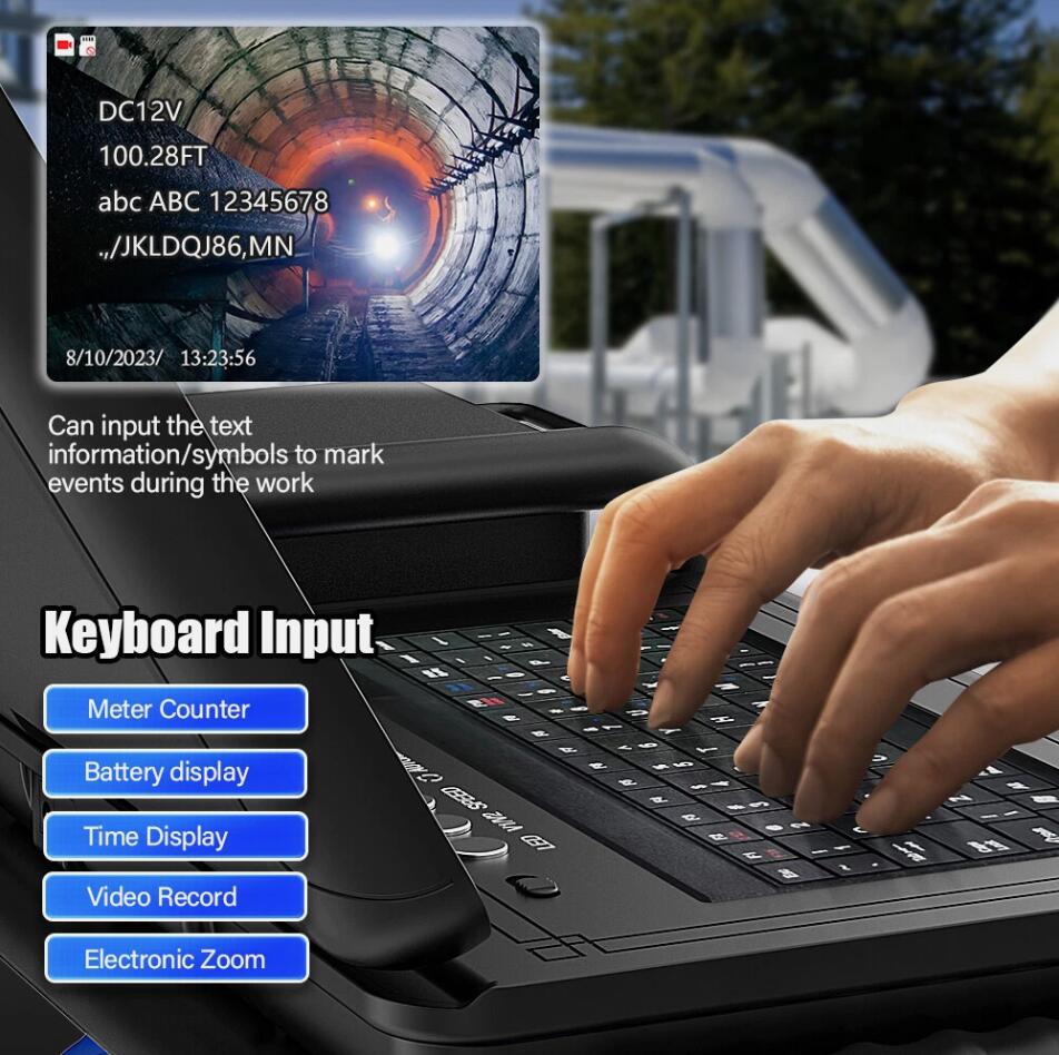 100M Premium Drain Sewer Camera Inspection Camera Counter Self leveling 512hz 7mm Cable AU