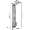 5 In 1 Sturdy Stainless Steel Shower Column Tower Panel with Twin Head Anti-rust Waterfall