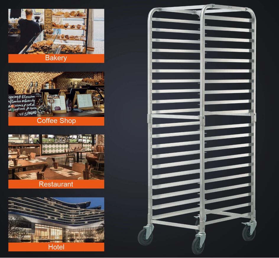 Premium Commercial 20 Sheet Bun Pan Rack Kitchen Aluminum Baking Racks ...