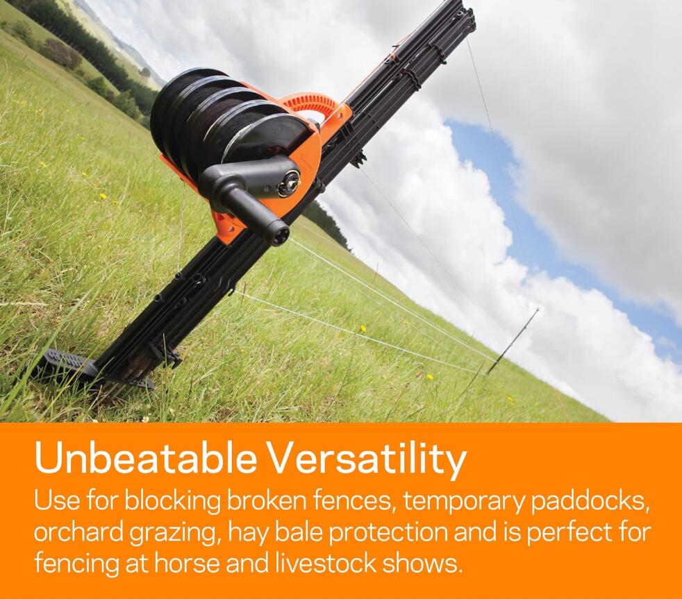 100M All In One Portable Electric Fence Suitable for Horse Cattle & Sheep PORTABLE FENCING