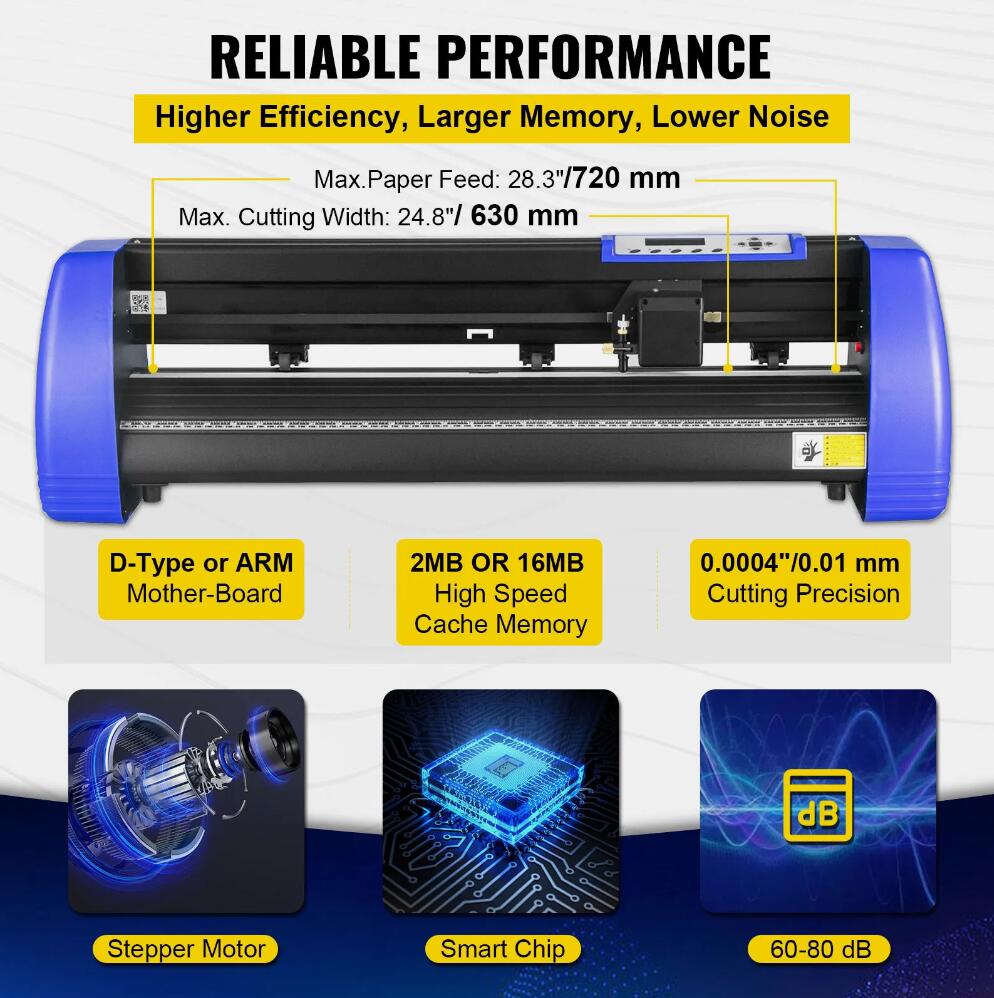 Premium LCD 720mm Vinyl Cutter Plotter Sign Cut Machine Software 20 Blades AU