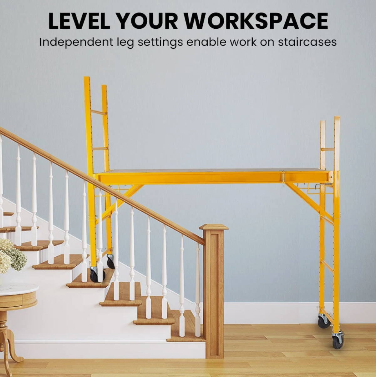 Heavy Duty 450kg Adjustable Mobile Scaffold High Work Platform Scaffol ...