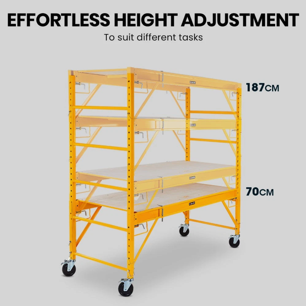 Heavy Duty 450kg Adjustable Mobile Scaffold High Work Platform Scaffol ...